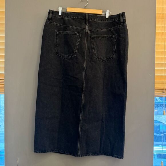$98 Madewell NWT Denim Mid-Rise Maxi Skirt in Lunar Wash size 33 m2 - Picture 5 of 7